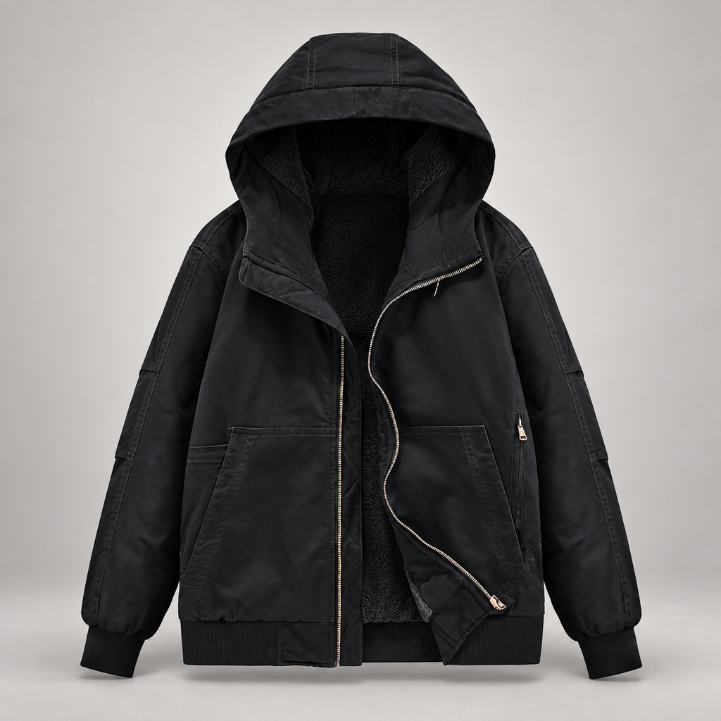Graham Men’s Fleece-Lined Hooded Utility Jacket