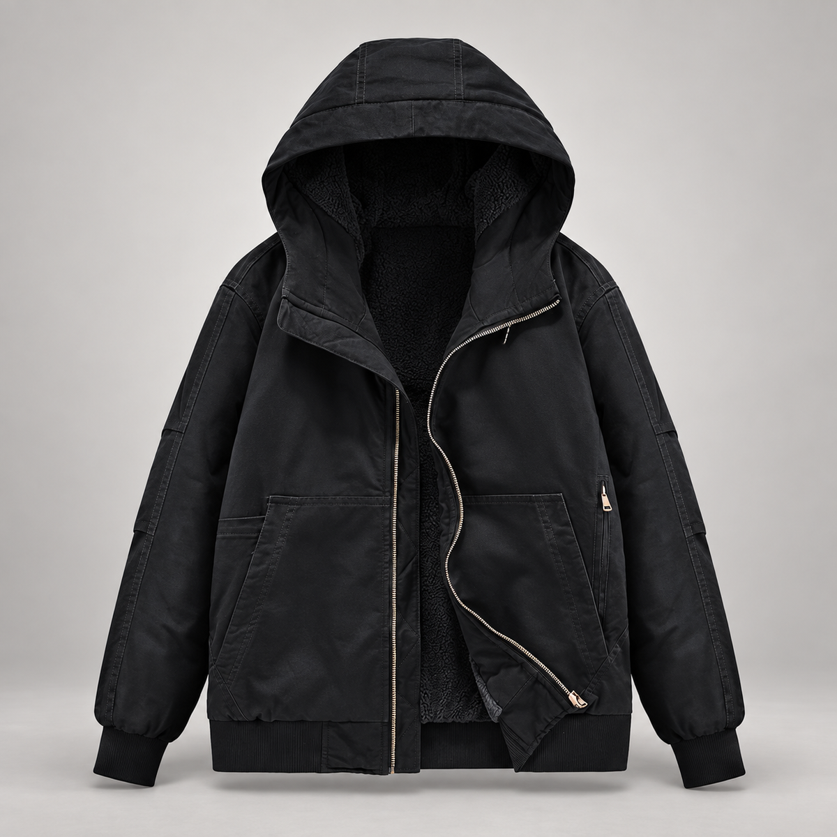 Graham Men’s Fleece-Lined Hooded Utility Jacket