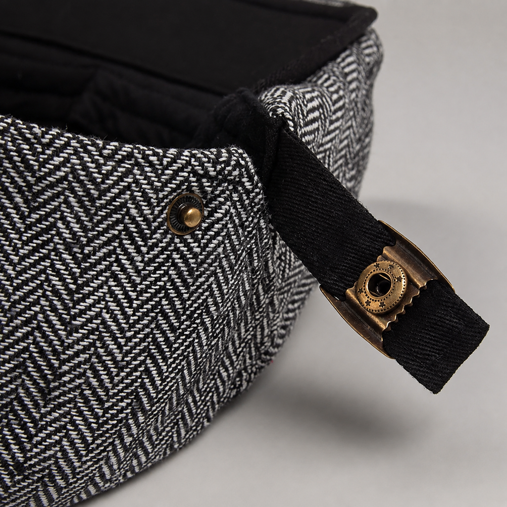 Gideon Herringbone Flat Cap