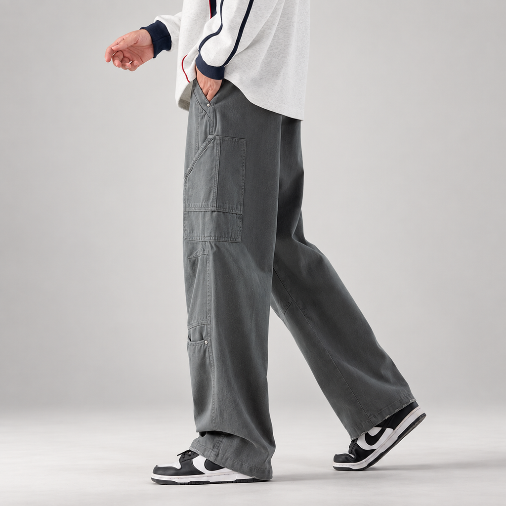 Matteo Wide-Leg Utility Cargo Pants