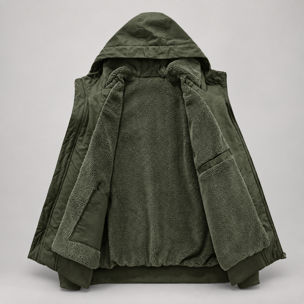 Graham Men’s Fleece-Lined Hooded Utility Jacket