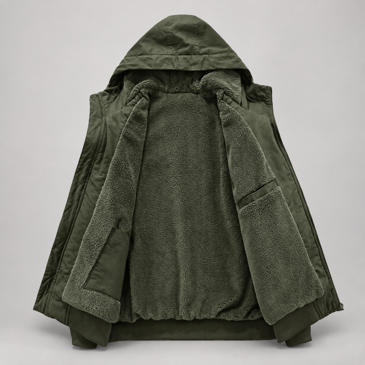 Graham Men’s Fleece-Lined Hooded Utility Jacket