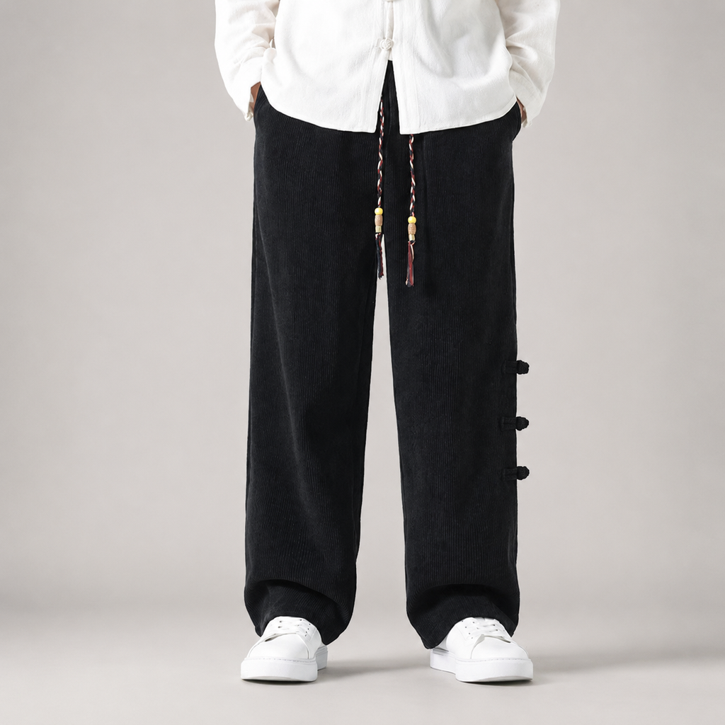 Bastien Men’s Wide-Leg Corduroy Pants