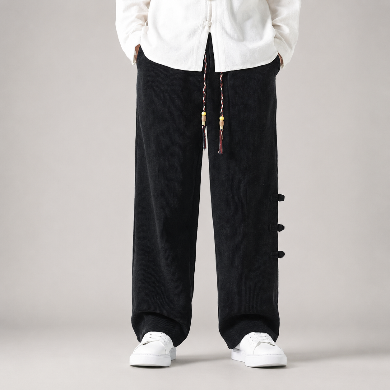 Bastien Men’s Wide-Leg Corduroy Pants
