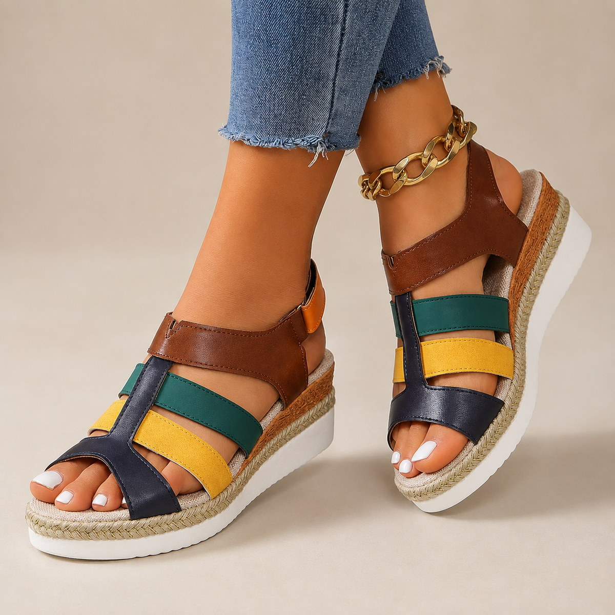 Addison Low Wedge Sandals