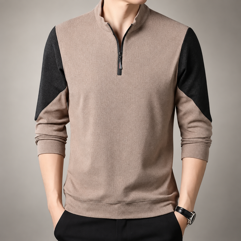 Adrian Men’s Textured Quarter-Zip Pullover