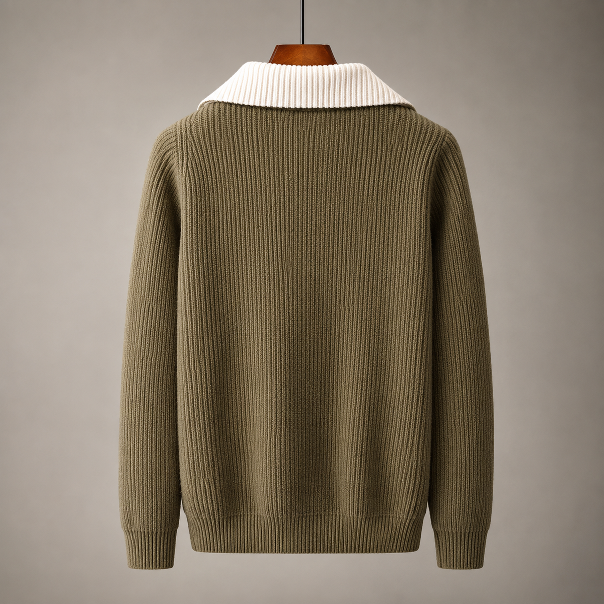 Adrian Men's Chunky Knit Crew Neck Sweater – Relaxed Fit Pullover