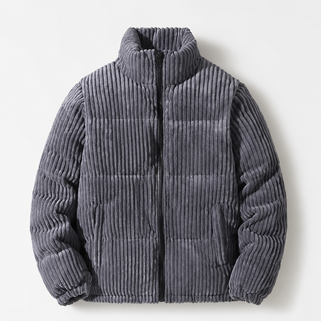 Alaric Zip-Up Corduroy Fleece Jacket