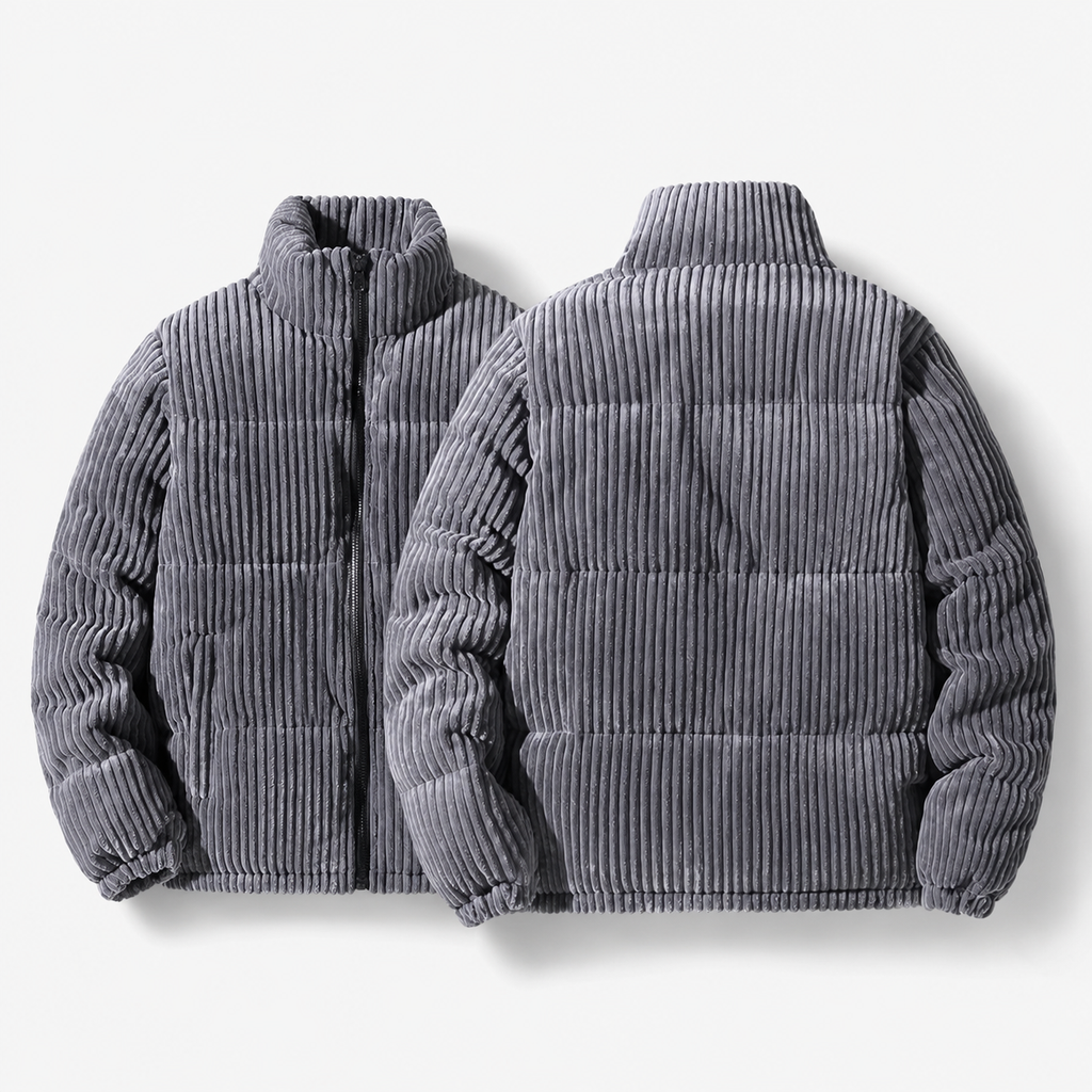 Alaric Zip-Up Corduroy Fleece Jacket