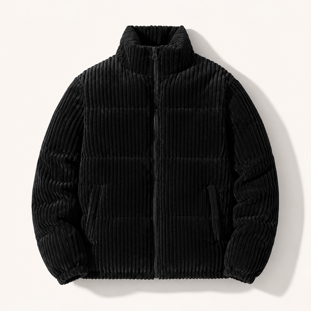 Alaric Zip-Up Corduroy Fleece Jacket