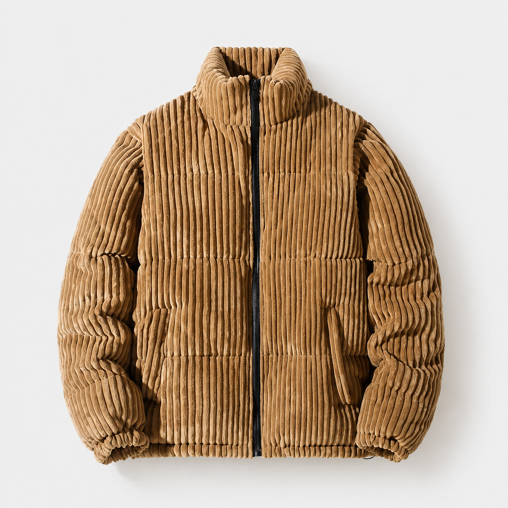 Alaric Zip-Up Corduroy Fleece Jacket