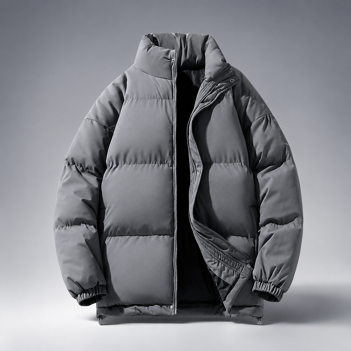 Aldric Men's Quilted Puffer Jacket – Lightweight Padded Winter Zip-Up Coat