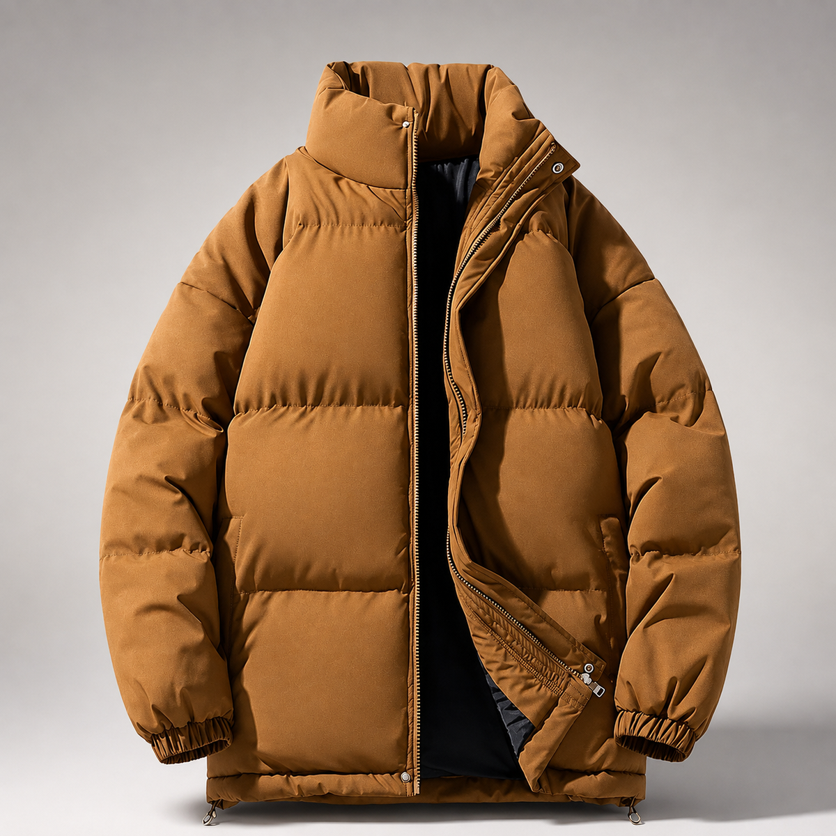 Aldric Men's Quilted Puffer Jacket – Lightweight Padded Winter Zip-Up Coat