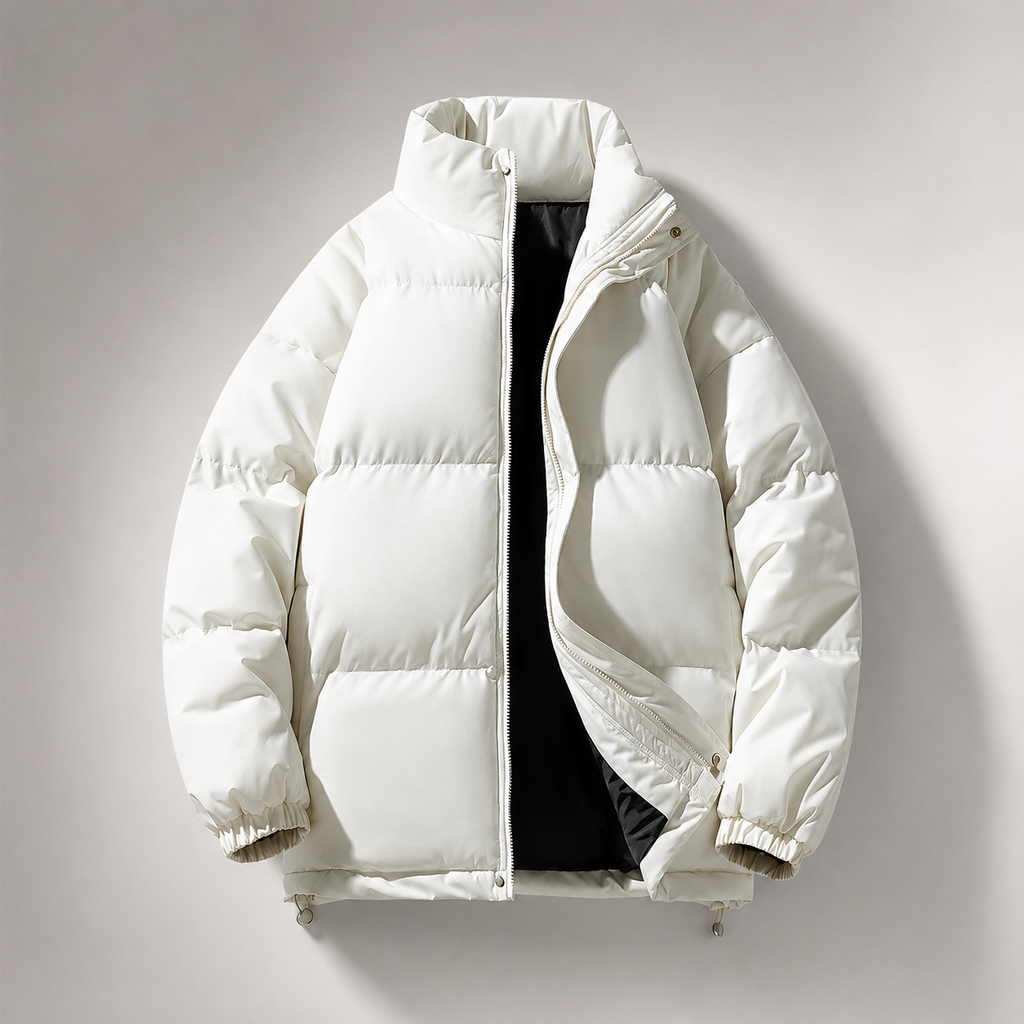 Aldric Men's Quilted Puffer Jacket – Lightweight Padded Winter Zip-Up Coat