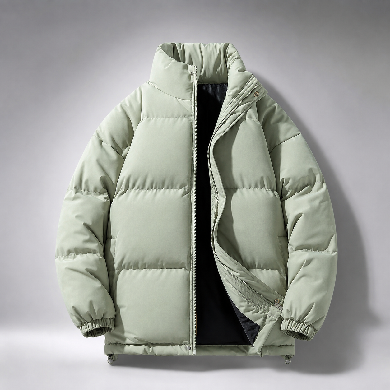 Aldric Men's Quilted Puffer Jacket – Lightweight Padded Winter Zip-Up Coat