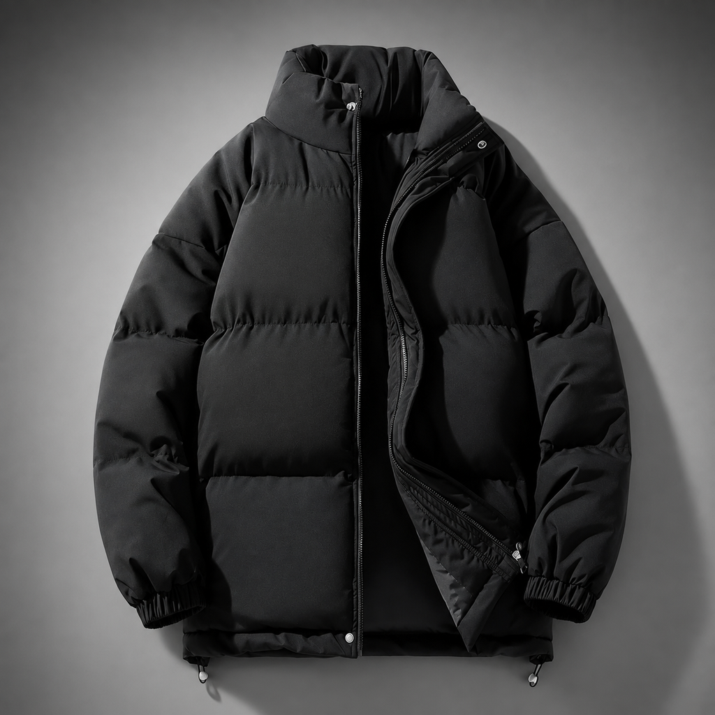 Aldric Men's Quilted Puffer Jacket – Lightweight Padded Winter Zip-Up Coat