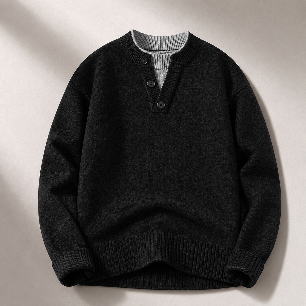 Alessandro Relaxed V-Neck Knit Pullover