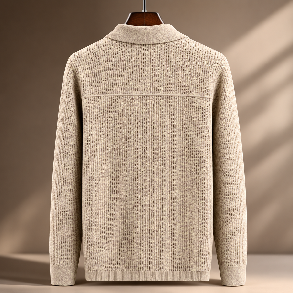 Alessio Men's Textured Knit Jacket – Button-Front Casual Cardigan