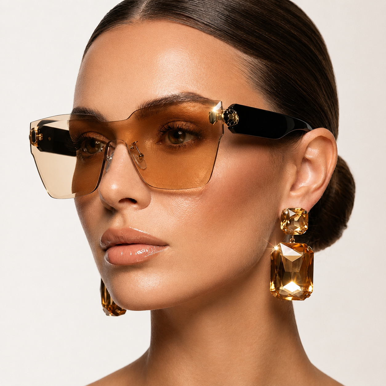Anne Marie Gradient-Lens Geometric Sunglasses