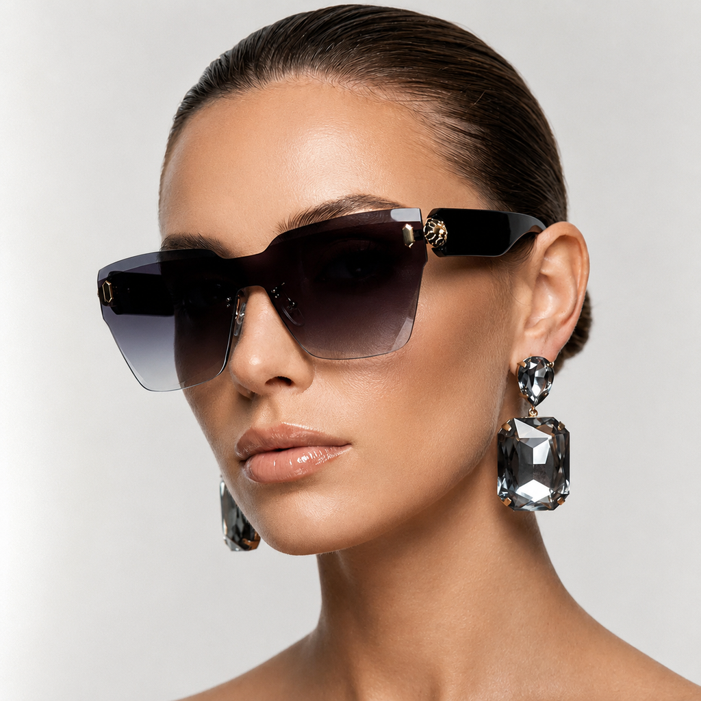 Anne Marie Gradient-Lens Geometric Sunglasses