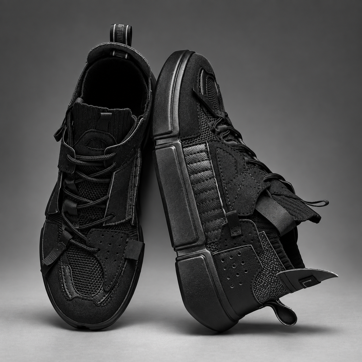 Armand Men’s Color-Block Mid-Top Sneakers with Chunky Segmented Sole