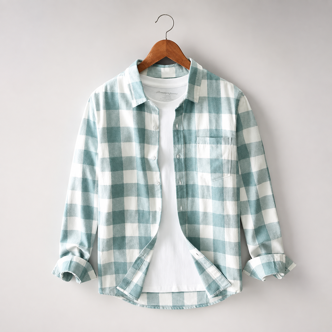 Arthur Men's Cotton Plaid Shirt – Relaxed Fit Long Sleeve Button-Up