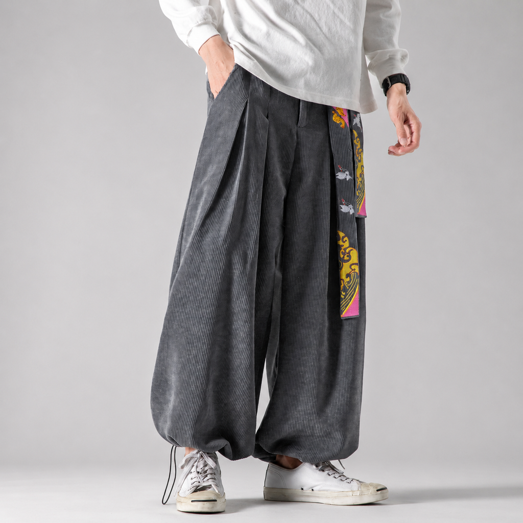 Arthur Men’s Pleated Corduroy Balloon Pants
