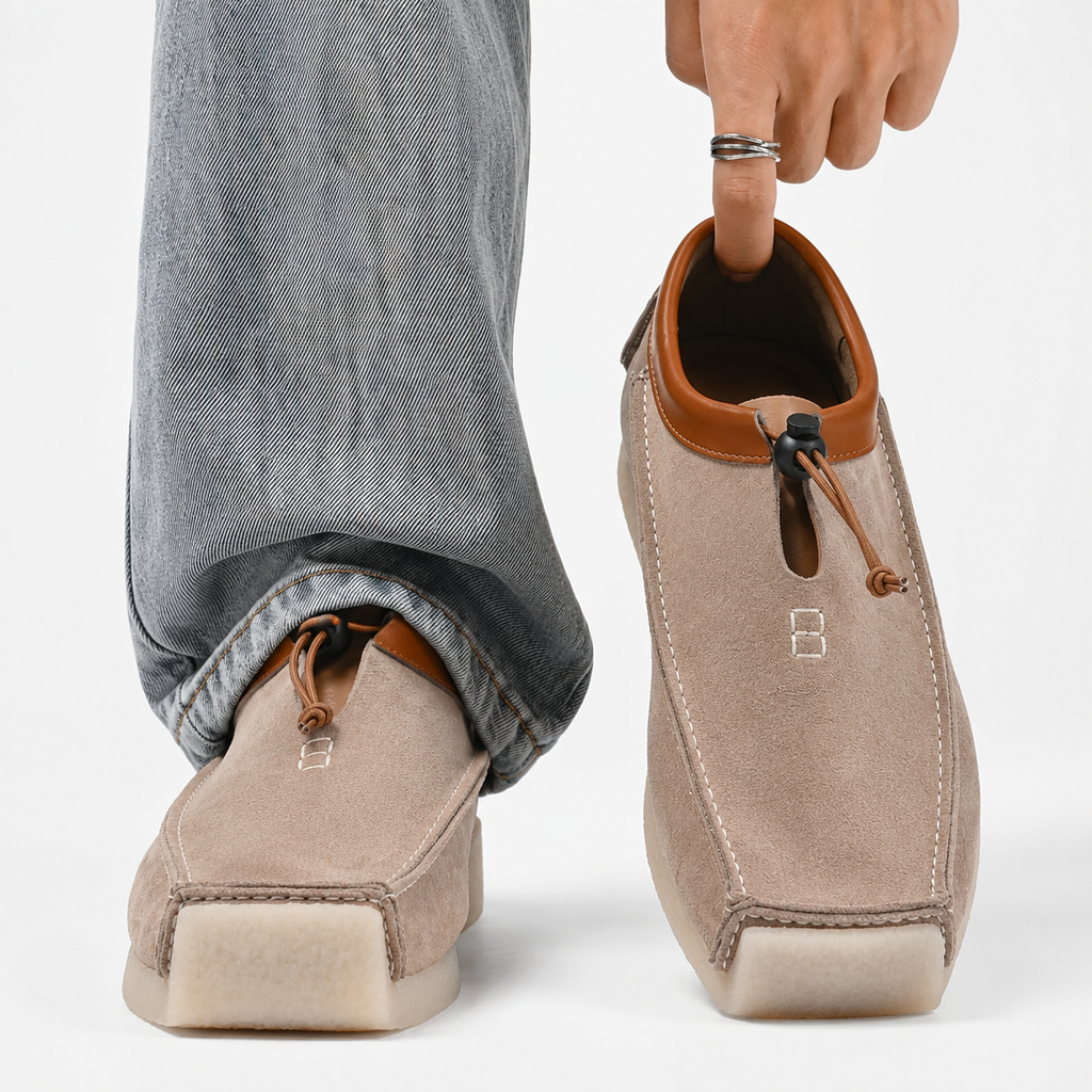 Austin Men’s Leather and Suede Square-Toe Loafers