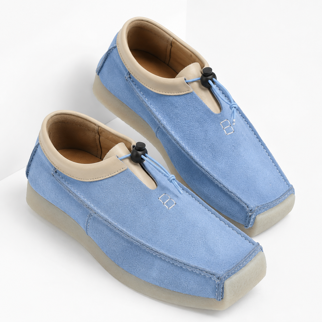 Austin Men’s Leather and Suede Square-Toe Loafers