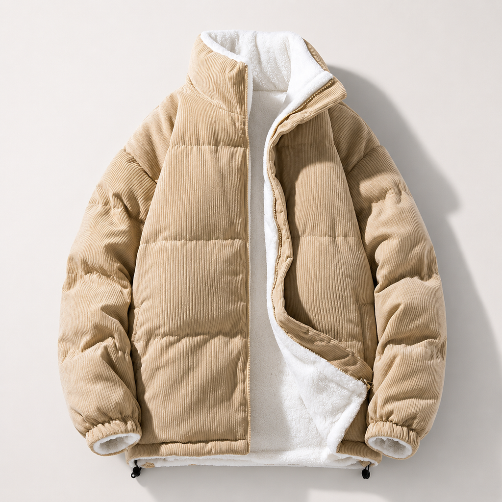 Austin Men’s Corduroy Fleece-Lined Zip Jacket