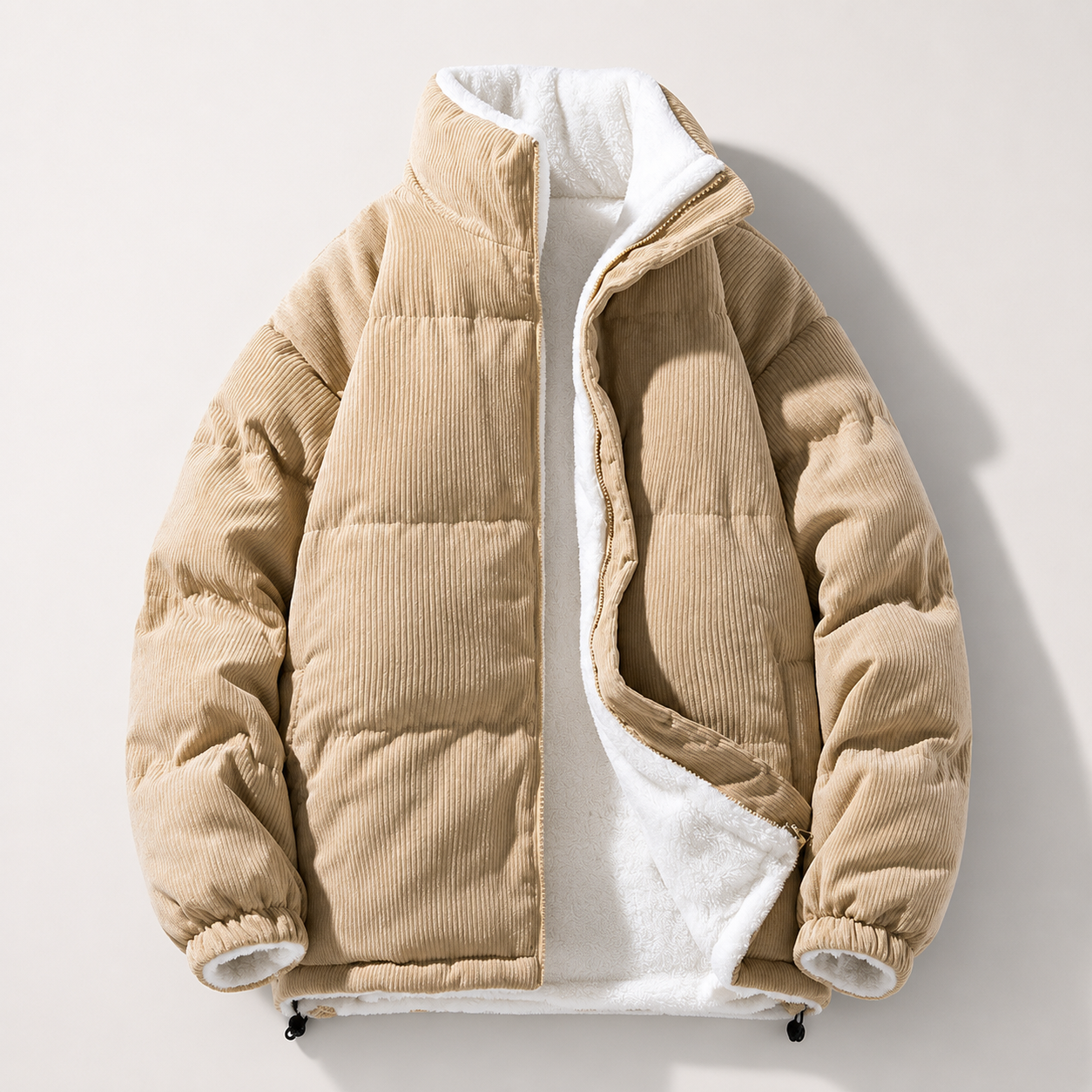 Austin Men’s Corduroy Fleece-Lined Zip Jacket