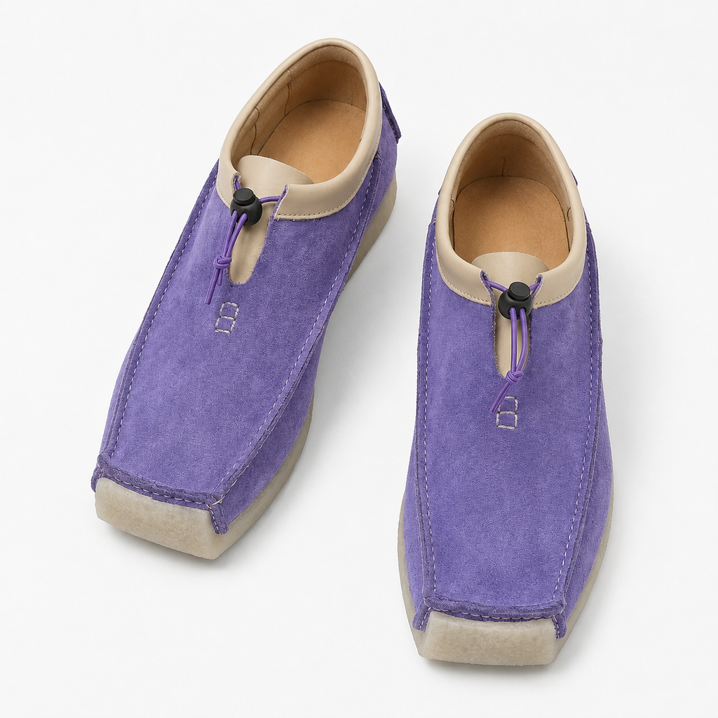 Austin Men’s Leather and Suede Square-Toe Loafers
