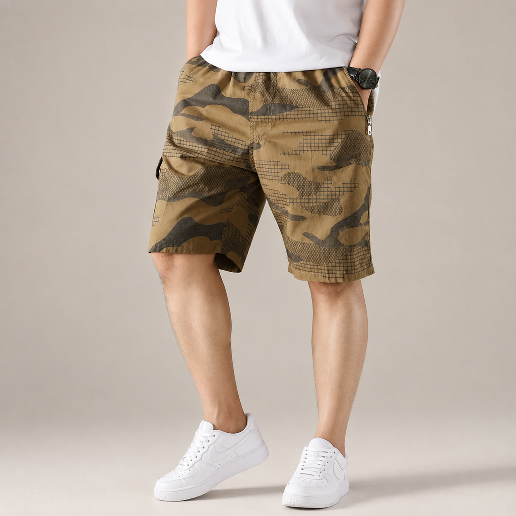 Austin Men's Cotton Camo Cargo Shorts