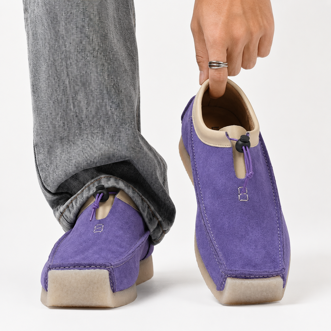 Austin Men’s Leather and Suede Square-Toe Loafers