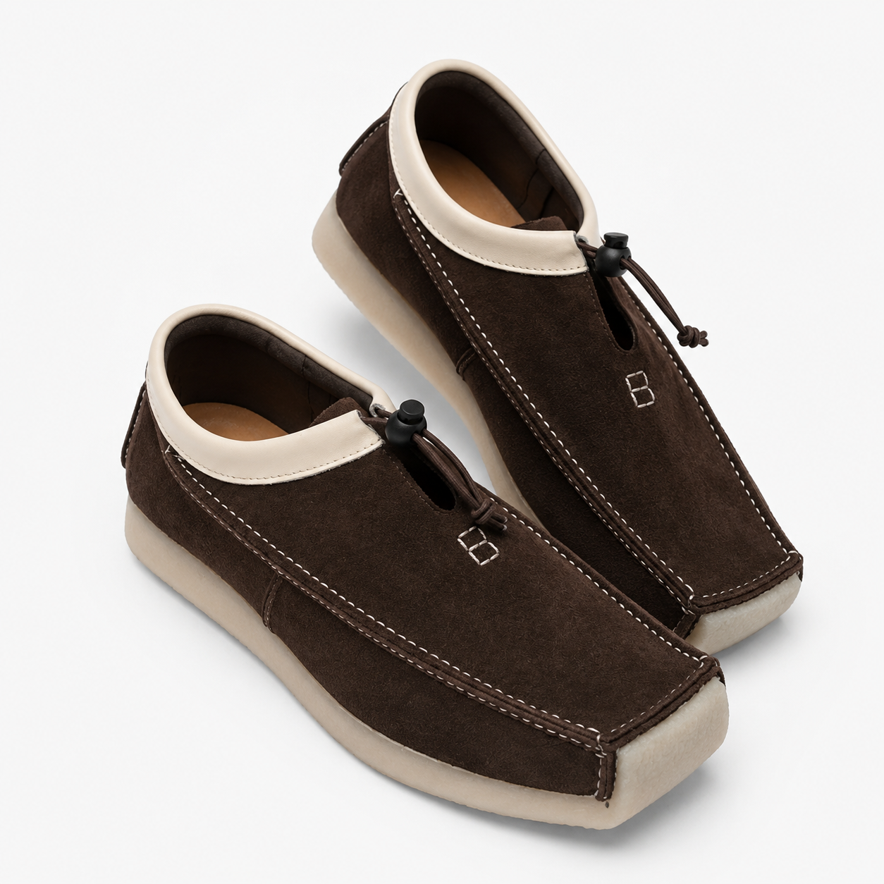 Austin Men’s Leather and Suede Square-Toe Loafers
