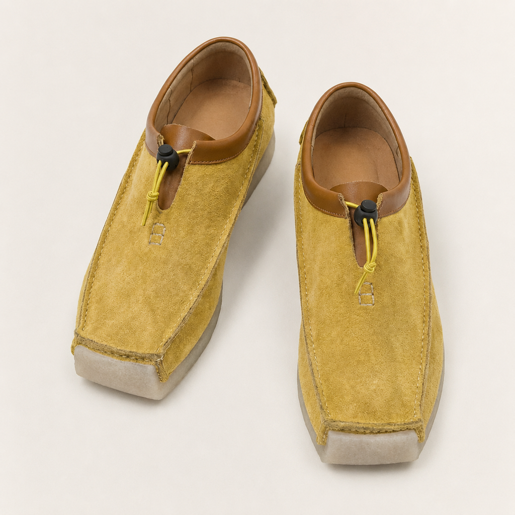 Austin Men’s Leather and Suede Square-Toe Loafers