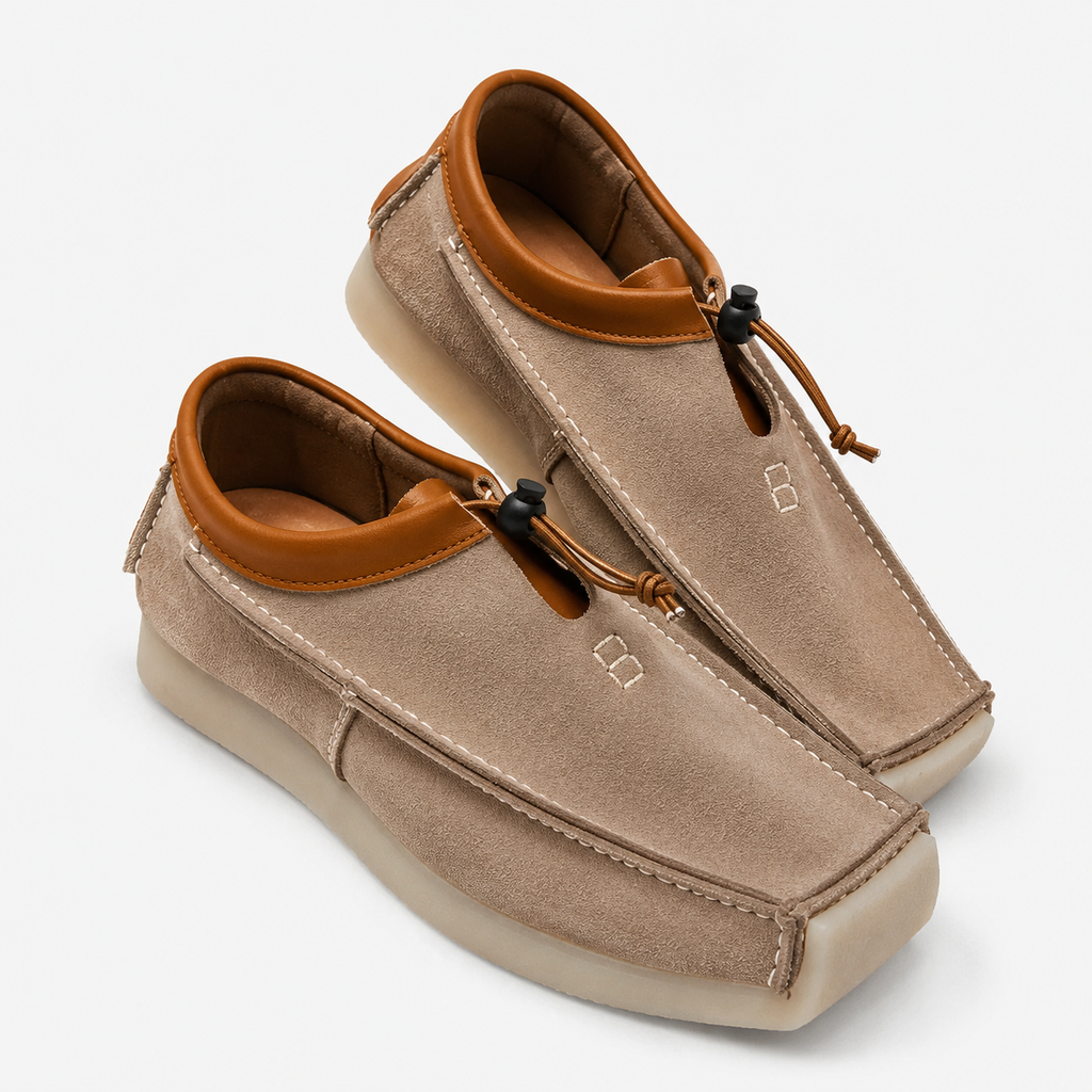 Austin Men’s Leather and Suede Square-Toe Loafers