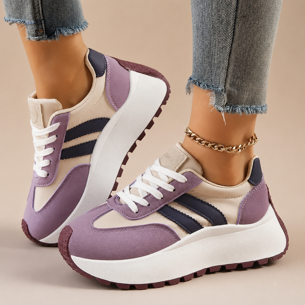 Avery Women’s Faux Leather Platform Sneakers