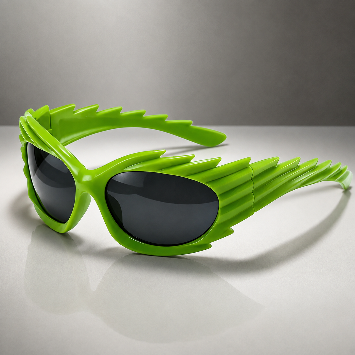 Axel UV400 Wraparound Shield Sunglasses – Futuristic Blade Frame