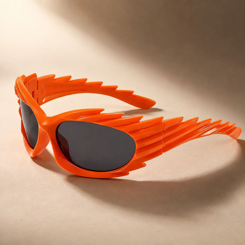 Axel UV400 Wraparound Shield Sunglasses – Futuristic Blade Frame