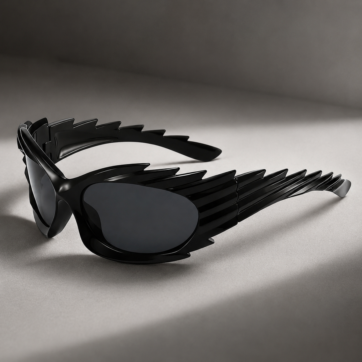 Axel UV400 Wraparound Shield Sunglasses – Futuristic Blade Frame