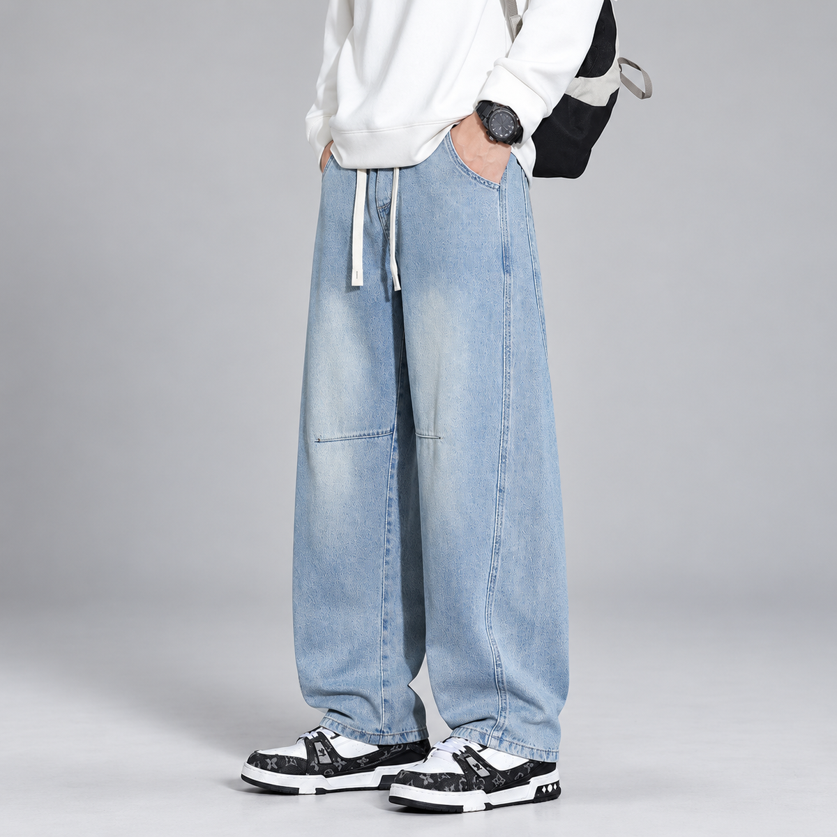 Winston Men’s Relaxed Wide-Leg Denim Pants
