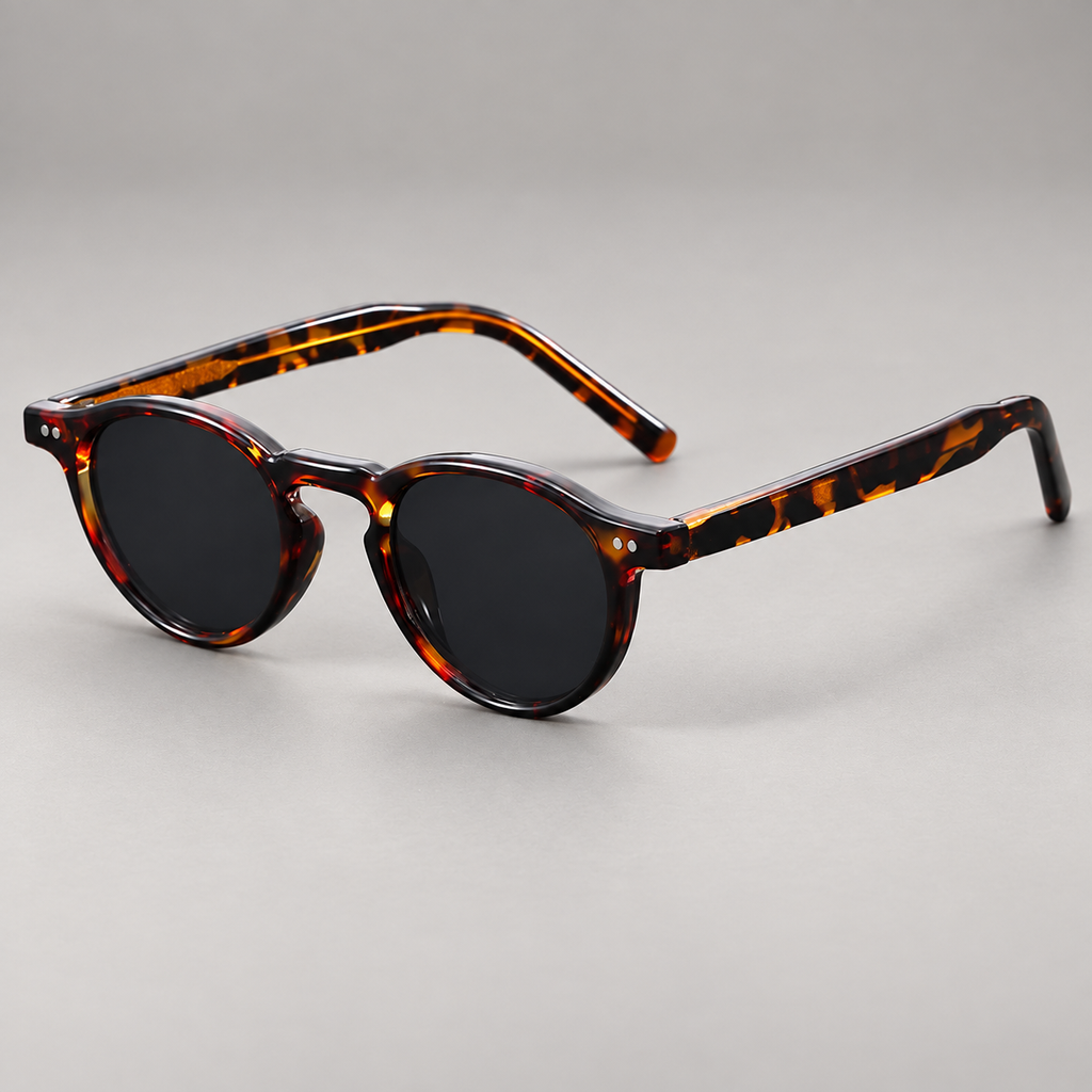 Beau Round Sunglasses with Keyhole Bridge