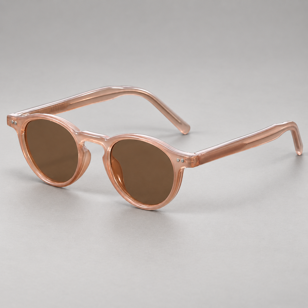 Beau Round Sunglasses with Keyhole Bridge