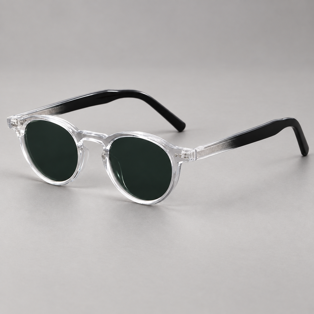 Beau Round Sunglasses with Keyhole Bridge