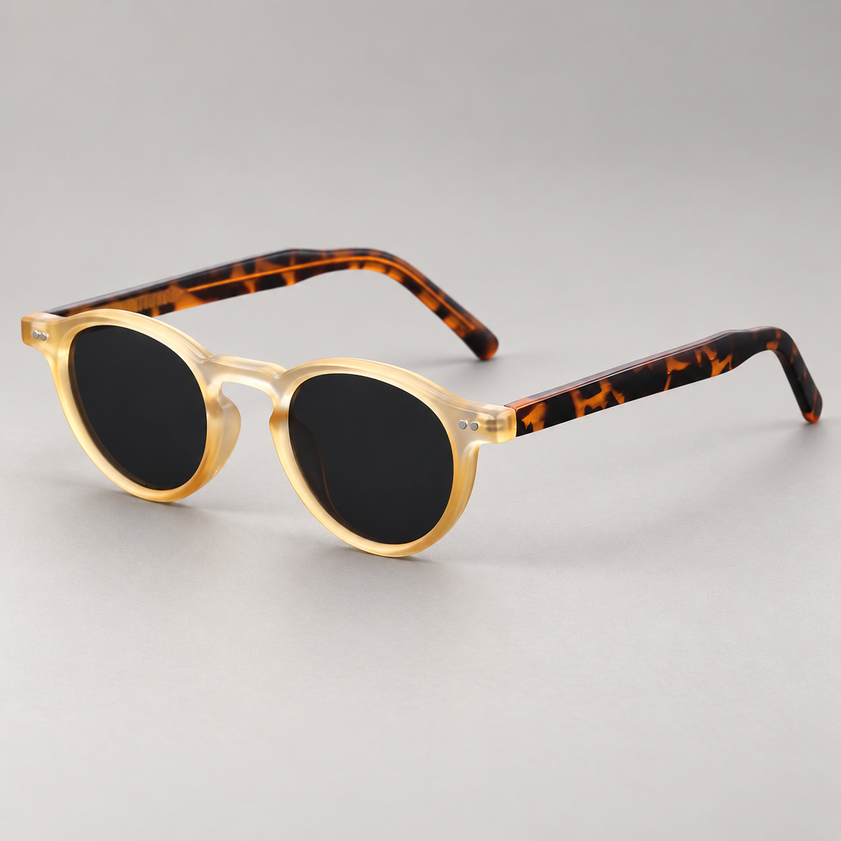 Beau Round Sunglasses with Keyhole Bridge