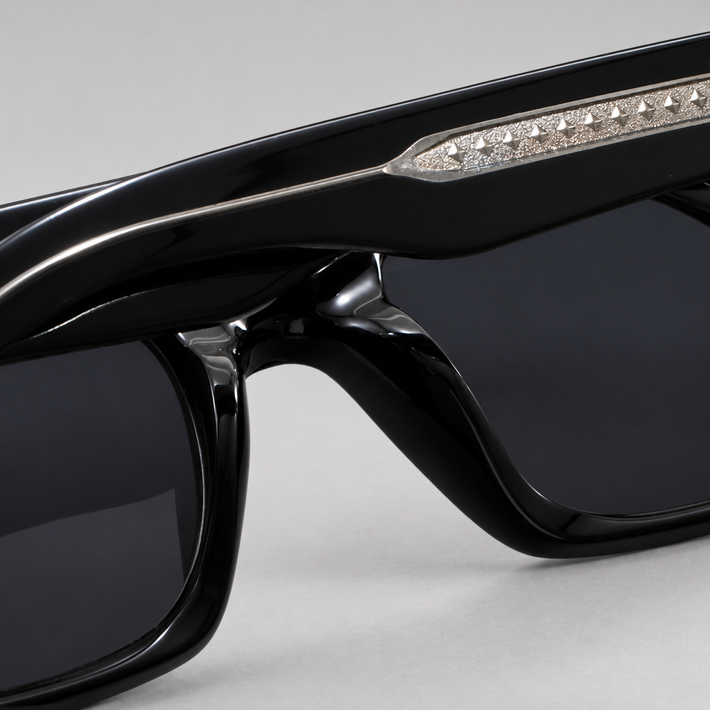 Beaumont Square Sunglasses with Wide Sculpted Temples