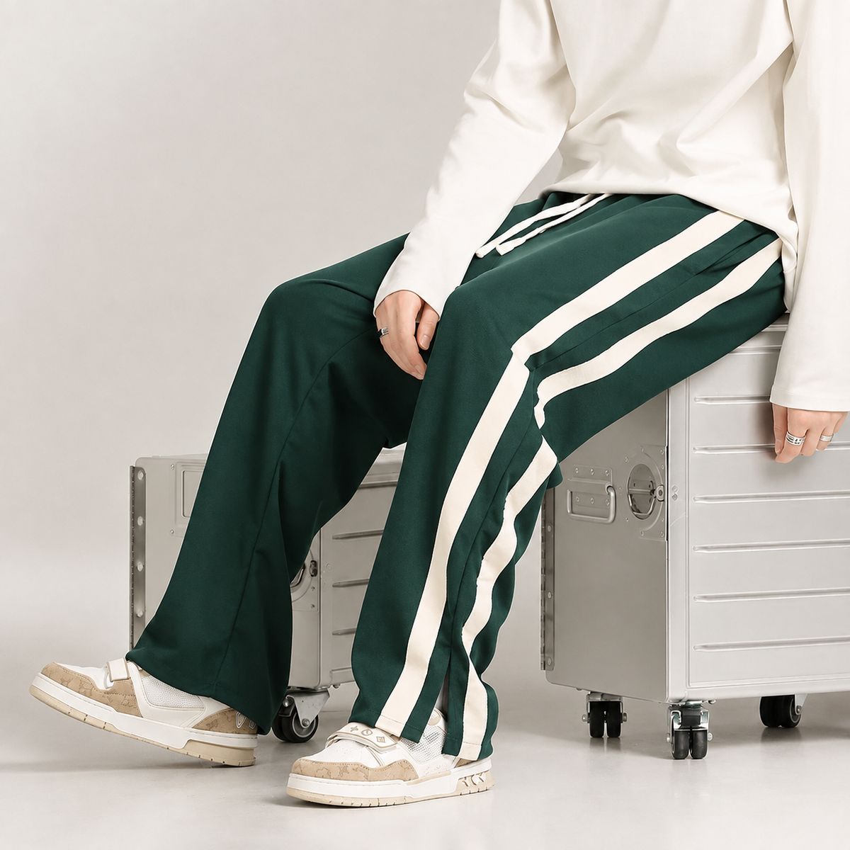 Beckett Men's Cotton Sweatpants – Straight Leg Relaxed Fit Drawstring Pants