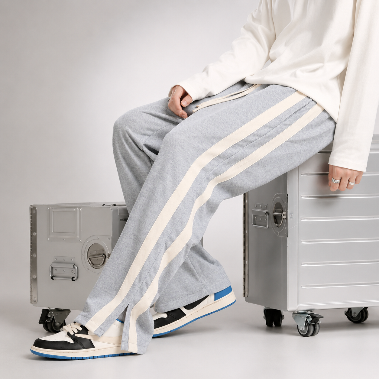 Beckett Men's Cotton Sweatpants – Straight Leg Relaxed Fit Drawstring Pants