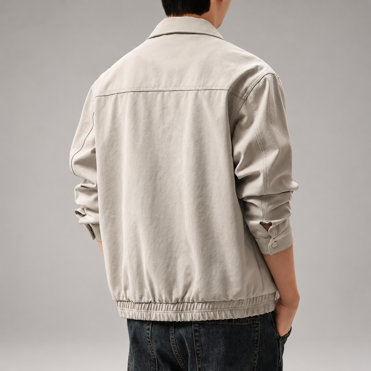 Ross Men’s Collared Zip-Up Bomber Jacket